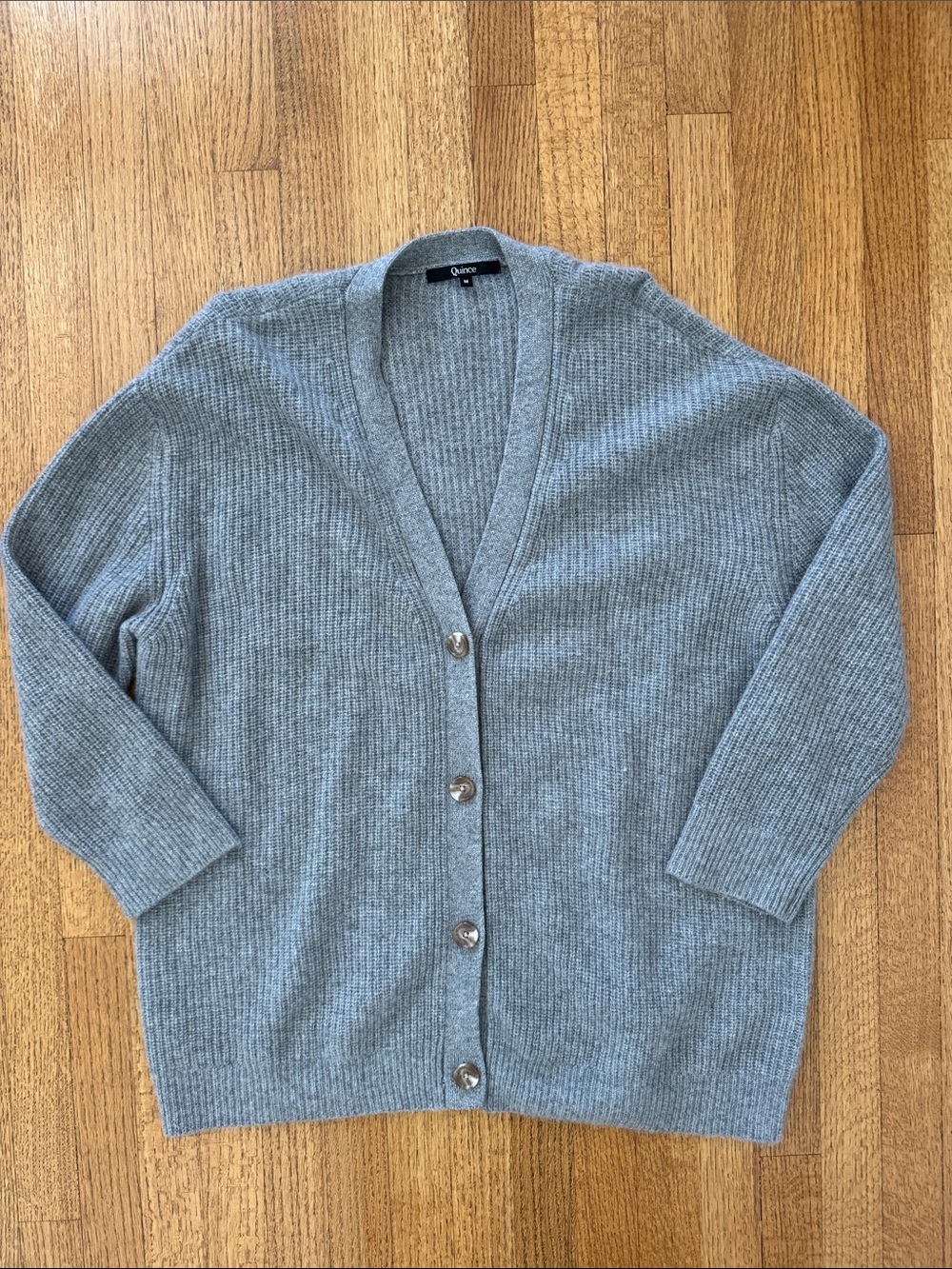 Quince Cashmere Button Up Cardigan